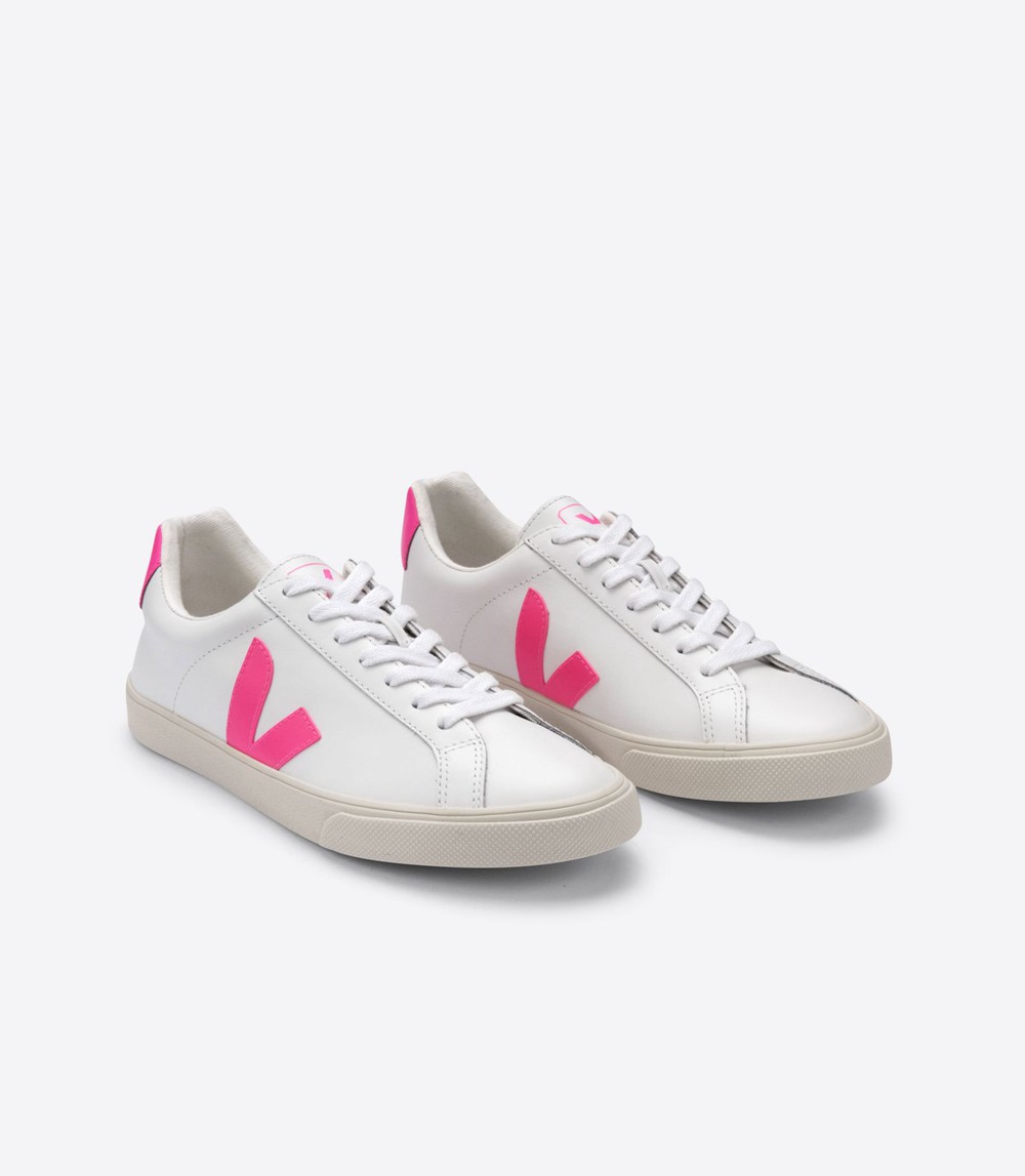 Veja Sneakers Dama - Esplar Piele - Albi/Roz - 0136489-LN